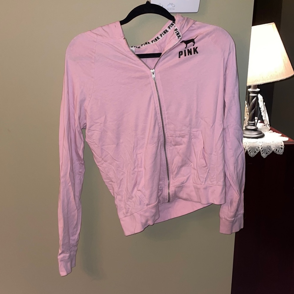 Victoria secret pink - pink zip up sweatshirt